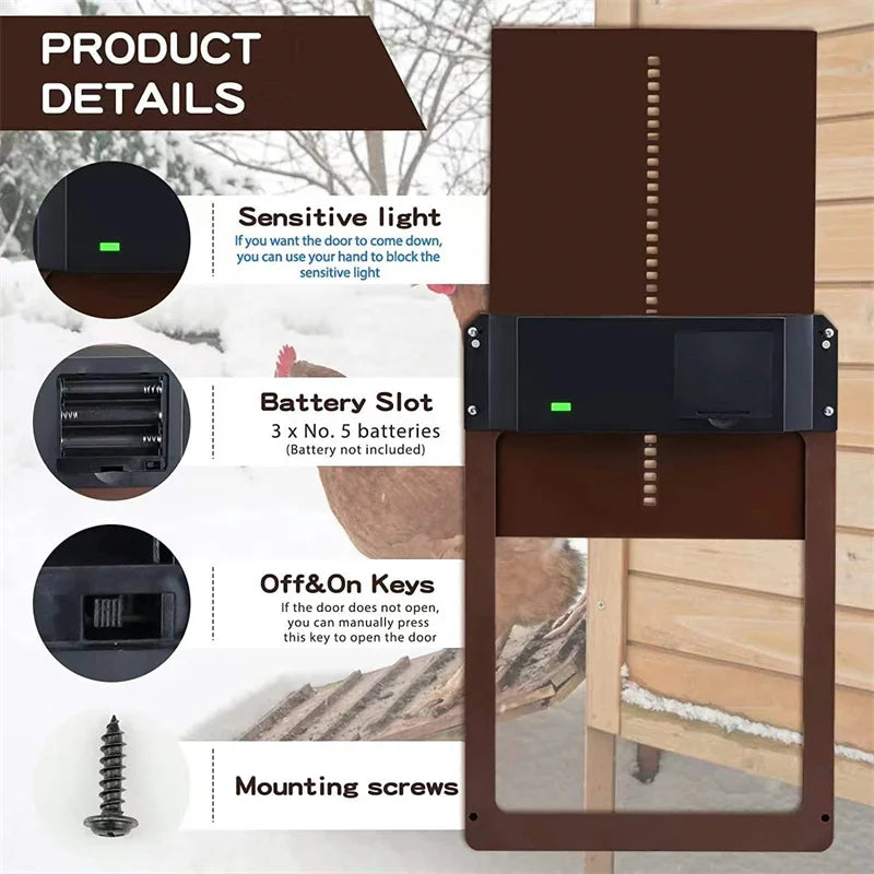 Digstick™ Smart Light-Sensor Chicken Door