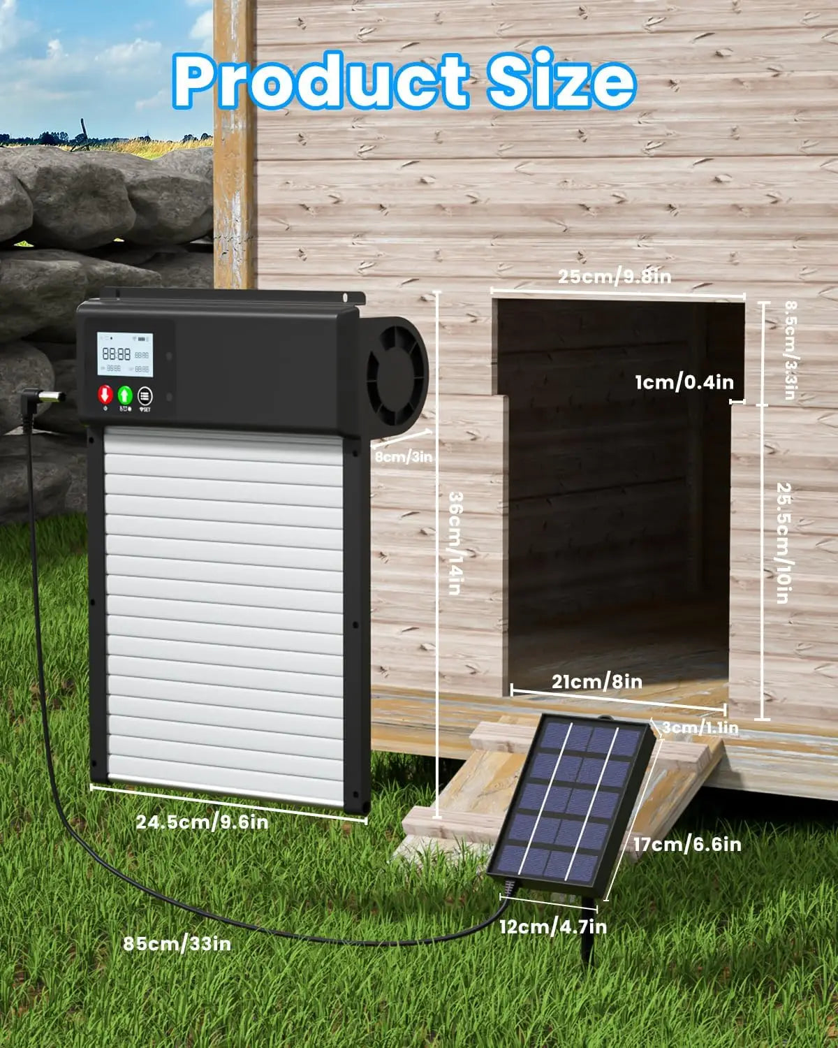Digstick™ WiFi Solar Automatic Chicken Coop Door