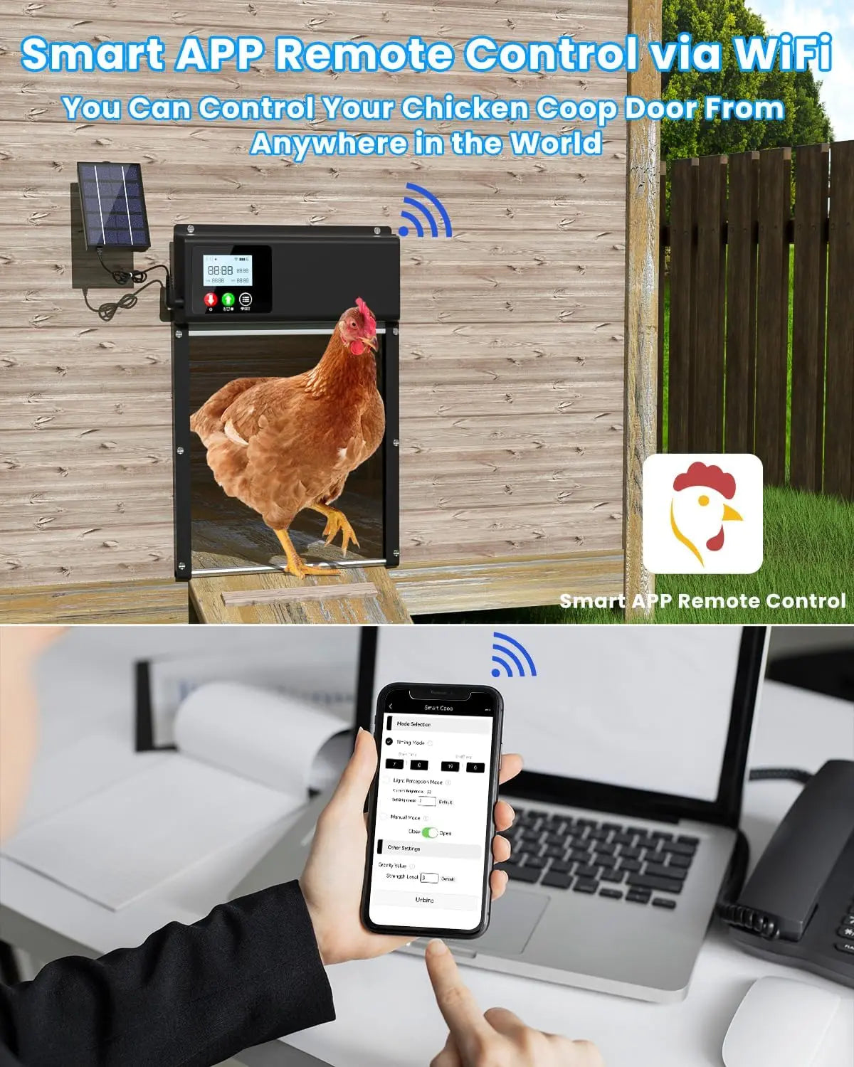 Digstick™ WiFi Solar Automatic Chicken Coop Door