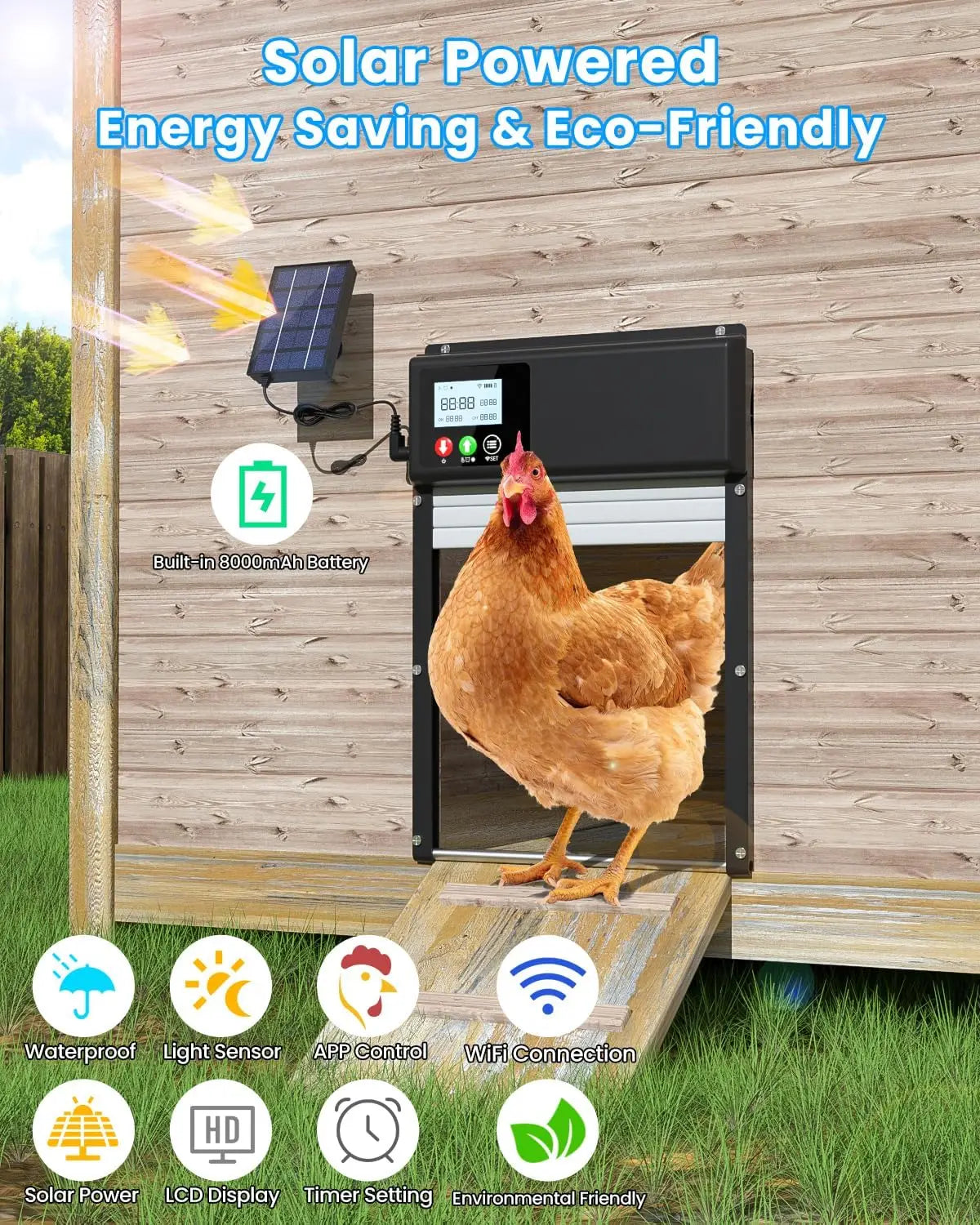 Digstick™ WiFi Solar Automatic Chicken Coop Door
