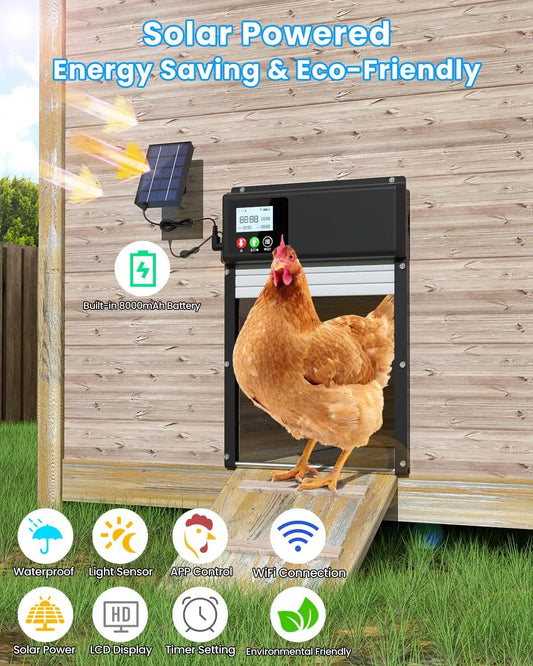 Digstick⢠WiFi Solar Automatic Chicken Coop Door