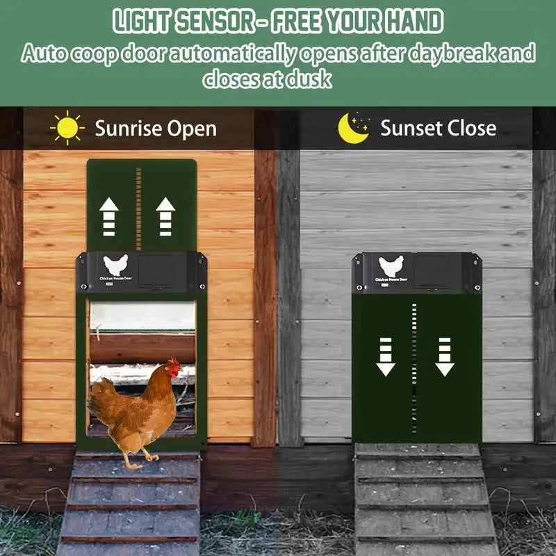 Digstick™ Smart Light-Sensor Chicken Door
