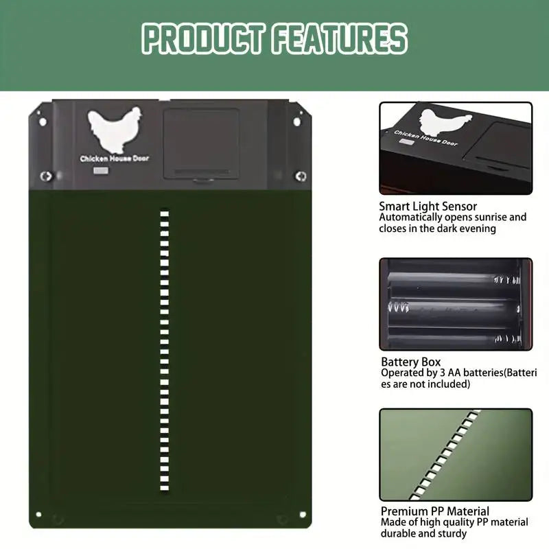 Digstick™ Smart Light-Sensor Chicken Door