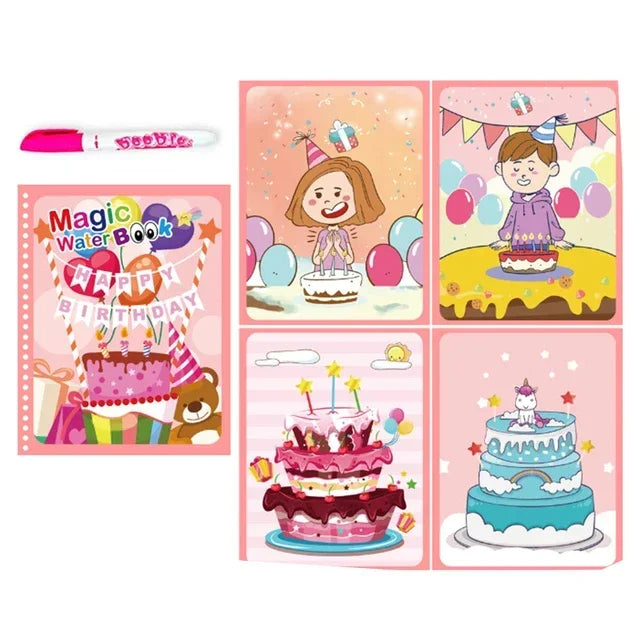 Drawing Coloring Books for Kids Magic Water Book with Pen 2 To 4 Years Old Children Learning  Education Toy Baby Montessori Toys